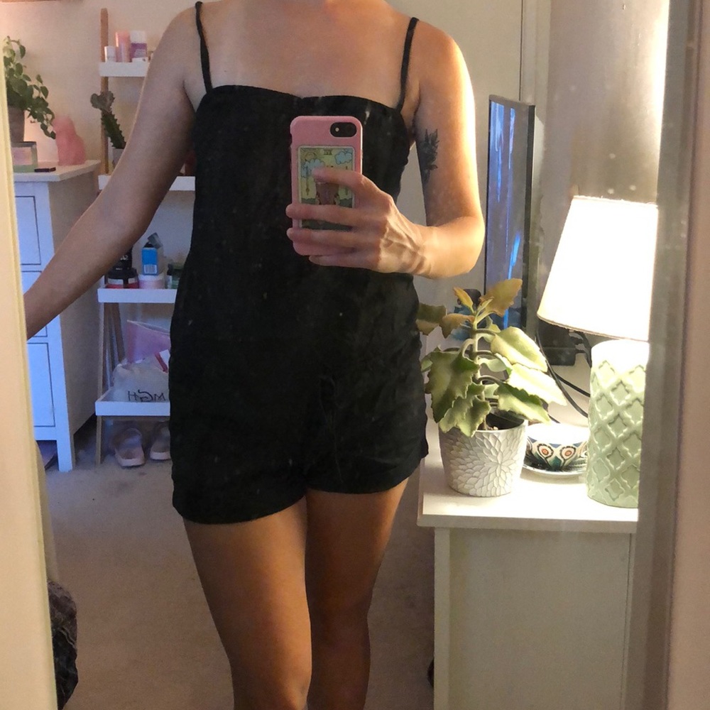 Black tank romper